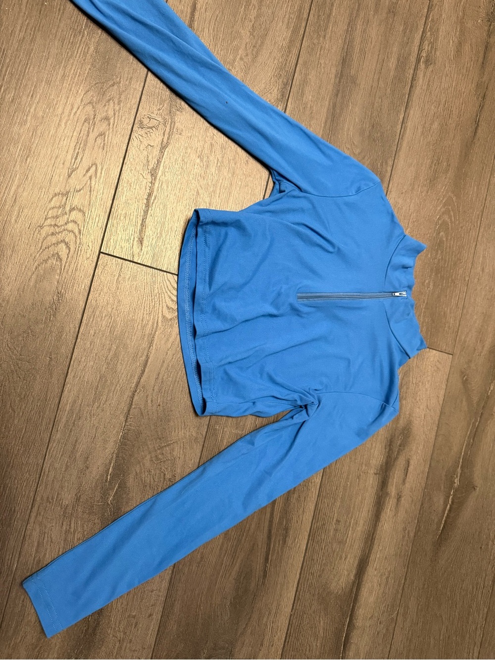 Blue Quarter-Zip Active Pullover